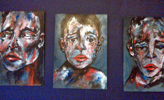 "Androgynie" acrylique sur papier, Sandrine M. (94), 1er Prixc Concours "A comme ..."